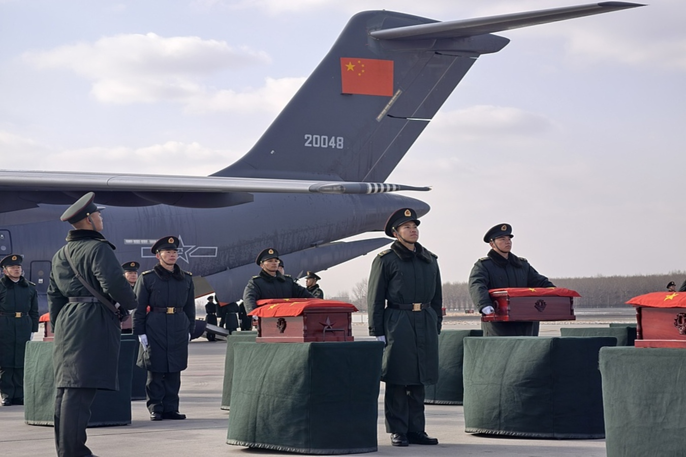 圖1：第十一批在韓中國人民志願軍烈士遺骸迎回儀式在瀋陽桃仙國際機場舉行